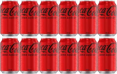 Pack de Coca-Cola Sem Açúcar lata 350ml 12 unidades