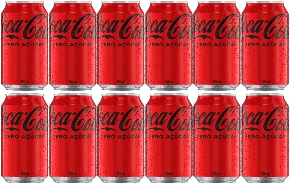 Pack de Coca-Cola Sem Açúcar lata 350ml 12 unidades