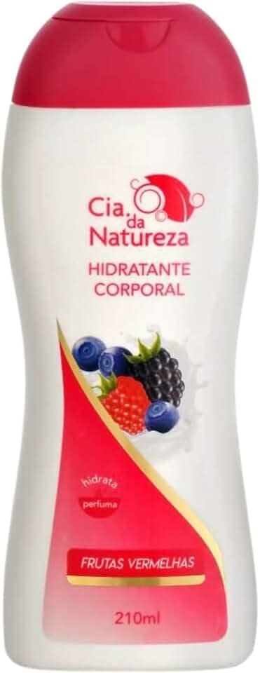 Cia. da natureza, Hidratante Corporal, Nutrição intensa para pele seca a extrasseca, Aroma Frutas Vermelhas, 210ml