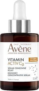 Avène Vitamin Activ Cg Sérum Iluminador Antioxidante Com Vitamina Cg, Bakuchiol e Niacinamida, Ilumina a pele, Corrige Rugas e Linhas Finas, Reduz Manchas, Uniformiza o Tom da Pele e Melhora Firmeza e Elasticidade, Fórmula Indicada para todos os tipos de pele inclusive as Peles Sensíveis, 30 ml