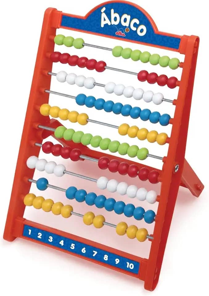 Elka 512, Contador, Plástico, Ábaco Escolar com 100 Bolas, Elka Brinquedos, Multicor