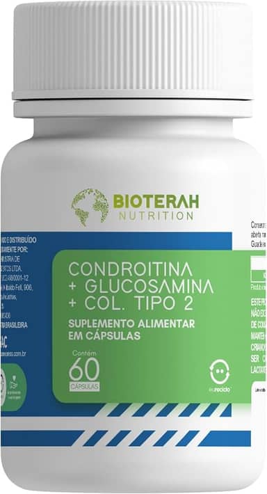 Condroitina + Glucosamina + Colágeno Tipo 2 60CAPS BIOTERAH Suplemento Alimentar
