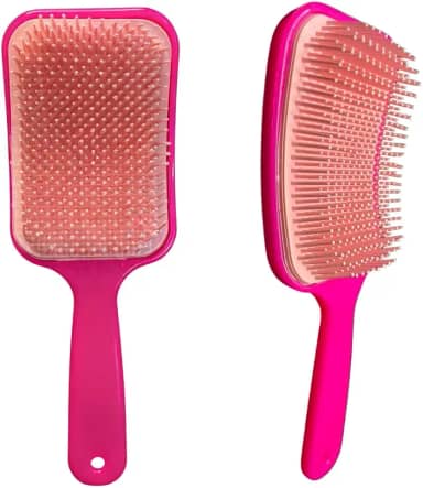 Escova Cabelo Raquete Flex Profissional Fashion Cerdas Flexíveis Desembaraçadora Anti Quebra Anti Frizz Mágica Premium CORES SORTIDAS