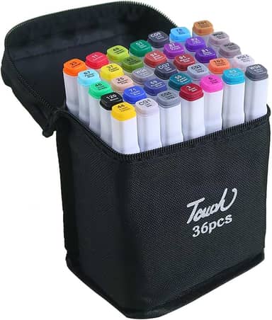 Caneta Marcador para Colorir Desenho Professional, Pontas Duplas, Codificados por Cores, Segurança Garantida, Caixa de Bônus marcadores artisticos de Arte para Estudantes Adultos Artistas Desenho Colorir Desenho 36 Cors