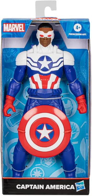 Marvel, Action Figure, Capitão América com Escudo, Mighty Hero Series - Brinquedo de Herói com 22,5 cm, Articulado - A partir de 4 Anos