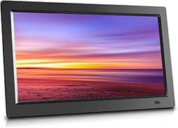 Porta-retratos digital grande de 32 polegadas, tela IPS 1920 * 1080, sensor de movimento, 1080P, o melhor porta-retratos digital para presentear, preto