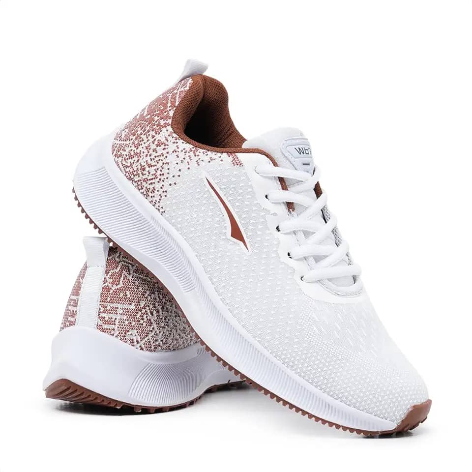 Tênis Feminino de Academia Caminhada Treino Corrida Leve Confortável Esportivo Branco