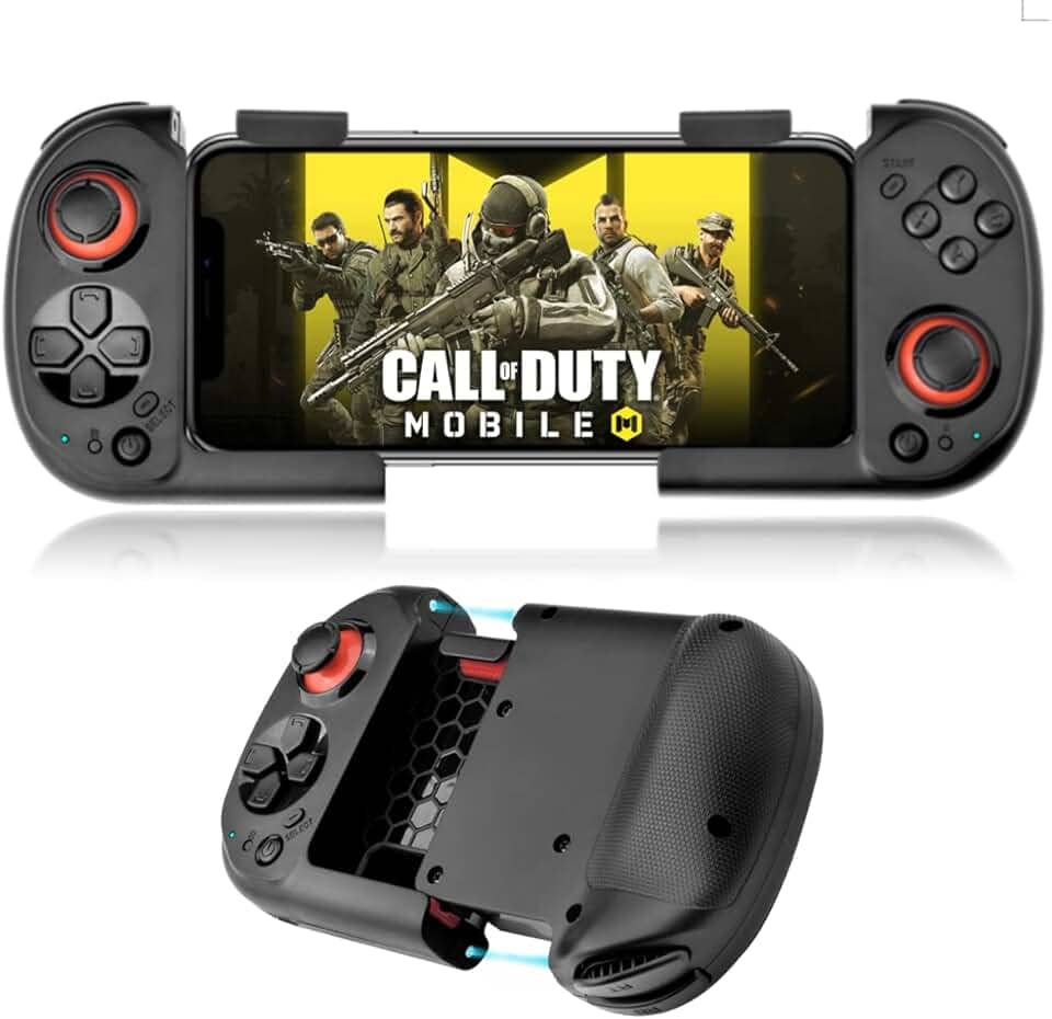 arVin Controle de jogos sem fio para iPhone/iOS/Android com armazenamento magnético, tamanho de bolso, joystick de gamepad Bluetooth portátil para iPhone 15/14/13/Samsung Galaxy 22/21/20/Call of Duty