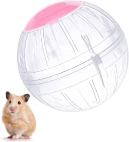 FANKUTOYS Bola de exercício para hamster, roda de corrida transparente de 14 cm para hamsters anões para reduzir o tédio e aumentar a atividade