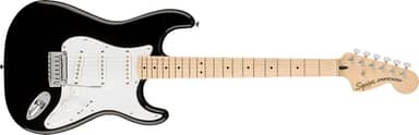Guitarra elétrica Squier Affinity Series Stratocaster, com 2 anos de garantia, preta, escala de bordo