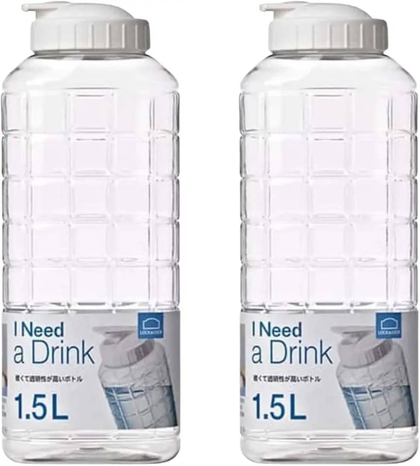 Kit 2 Garrafas Plásticas de Água para Geladeira Lock&lock 1,5l