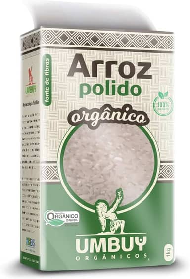 Umbuy Orgânicos Arroz Polido Orgânico Umbuy 1Kg Arroz Orgânico Branco Grão Longo Verde Natural Saudável E Livre De Agrotóxicos Produto Orgânico Certificado