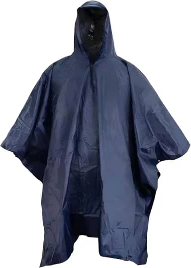 Capa de Chuva Poncho Albatroz Adulto Nylon Impermeável Azul Marinho (Compacta para Moto/Mochila)