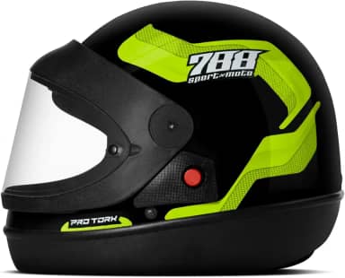 CAPACETE FECHADO PRO TORK SPORT MOTO 788 PRETO - AZUL TAM. 62