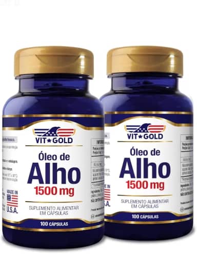 Óleo de Alho 1500mg Vitgold Kit 2x 100 cápsulas