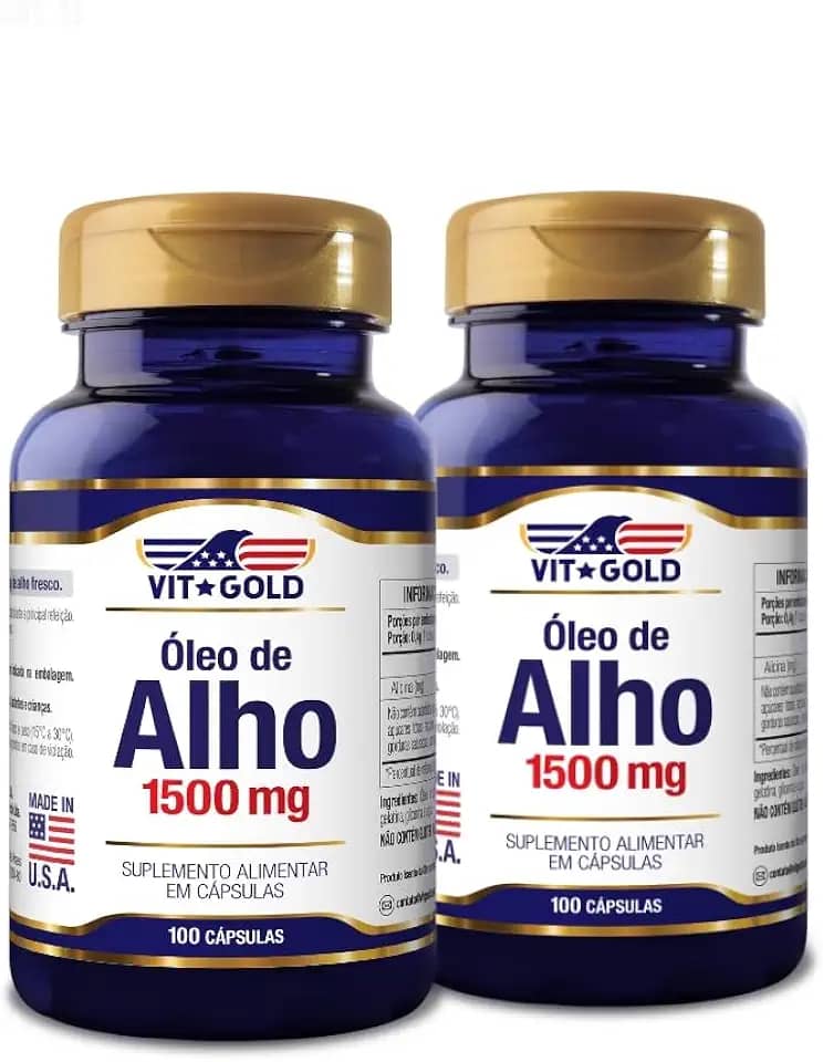 Óleo de Alho 1500mg Vitgold Kit 2x 100 cápsulas