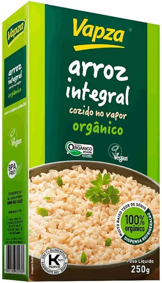 Feijão Carioca Orgânico 250G Vapza Peso líquido 250g