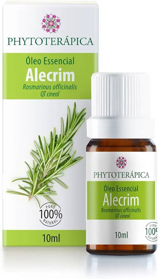 Óleo Essencial de Alecrim qt. Cineol 10ml - Energia e Foco - Fórmula Pura e Natural - Vegano - Phytoterápica