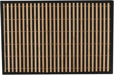 Mimo Style Lugar Americano de Bambu Listras Cru/Preto com 45cmx30cm para Mesa, Cozinha e Sala de Jantar - Moderno Sofisticado Sustentável e Ecológico - Com Resistência Térmica e Evita Manchas