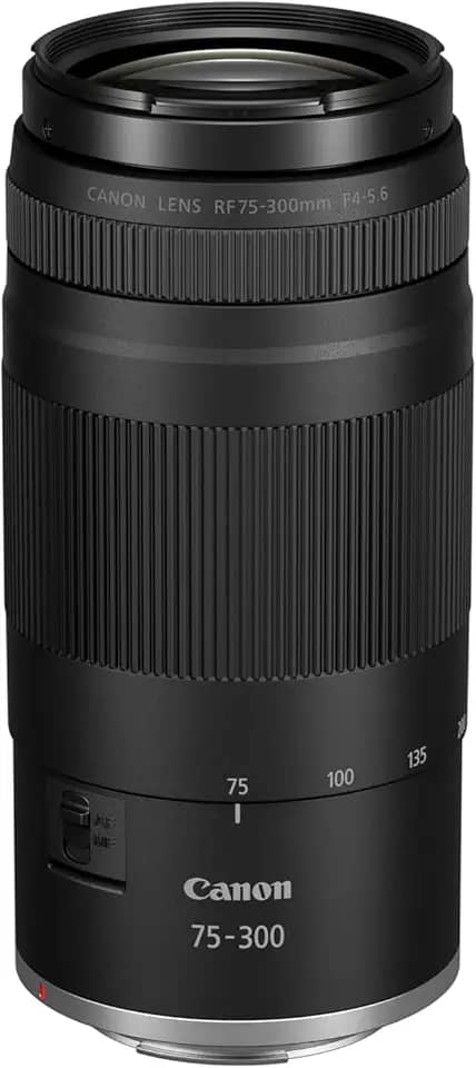 Canon Lente teleobjetiva RF 75-300 mm F4-5.6 | Zoom versátil para vida selvagem, esportes e fotografia de retrato