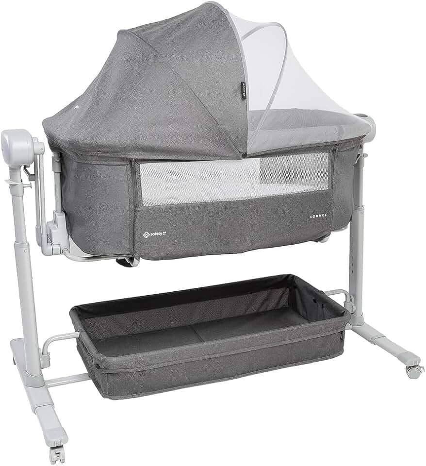 Berço Co-Bed Safety 1st, Lounge com Balanço Automático - Grey