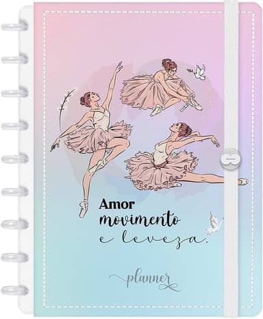 Planner Inteligente 2026 Iscool Disc Datado Voalá Romantic Bailarinas