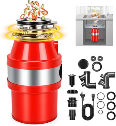 Triturador de Alimentos Pia, Descarte de lixo Triturador, Resíduos de Alimentos de Contínua com Interruptor de Ar, 220 V, 560W