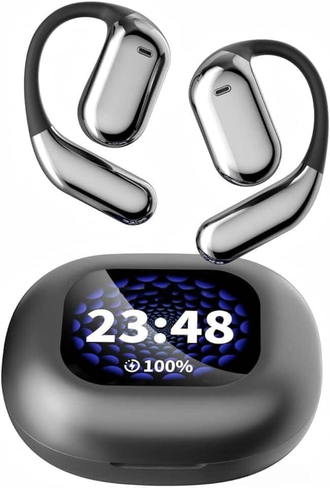 Fones de ouvido de tradução de IA sem fio de alta precisão - Tradutor em tempo real de 144 idiomas com tela LCD sensível ao toque, ideal para viagens, negócios e escritório, compatível com Android