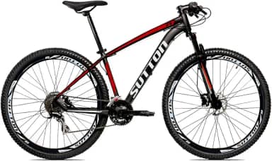 Bicicleta Aro 29 Sutton Extreme 21V Shimano Freio a Disco Quadro de Alumínio 21 Marchas com Suspensão Com Trava e Regulagem