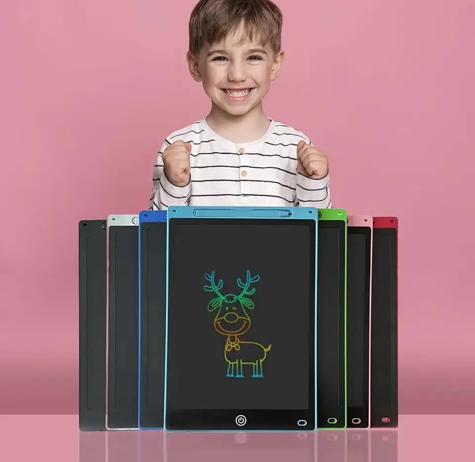 Lousa Mágica Infantil Digital LCD 8,5 Polegadas – Tablet de Escrita Colorida para Desenho, Educativa - Cores Sortidas
