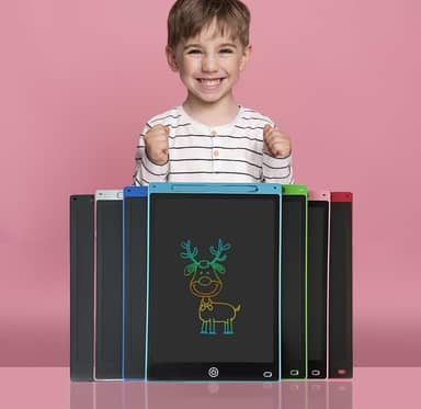 Lousa Mágica Infantil Digital LCD 8,5 Polegadas – Tablet de Escrita Colorida para Desenho, Educativa - Cores Sortidas
