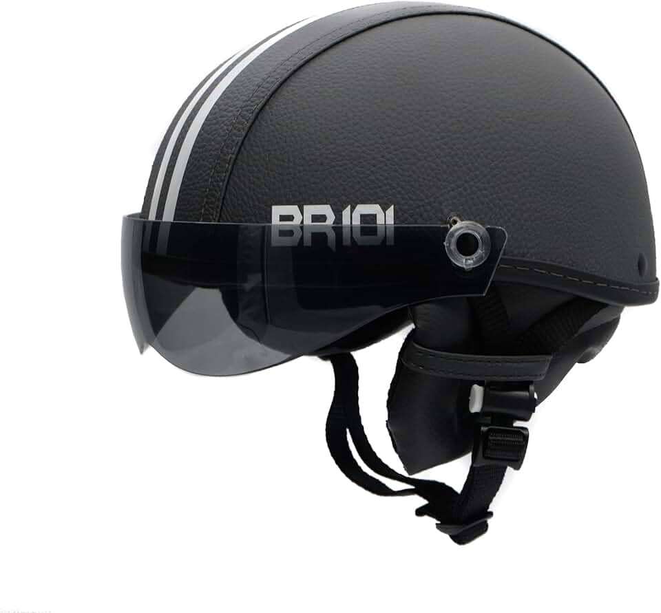 Capacete Coquinho Scooter Elétrica Bike Skate Patinete Br101 Premium Grafite Viseira Fume (G - VESTE 59/60)