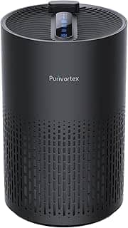 Purivortex Purificadores de ar para casa, filtro de ar HEPA silencioso para pólen, fumaça, poeira, pelos de animais de estimação, odor, cabelo, capas de até 2,5 metros quadrados (modelo: AC400 preto