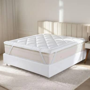 Pillow Top Casa Dona Extra Macio 5cm Tecido Premium 400 Fios Antialérgico e Antiácaro Fixação com Elástico Upgrade para Seu Colchão (King)