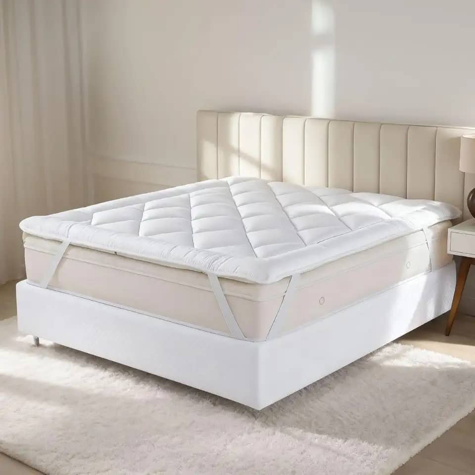 Pillow Top Casa Dona Extra Macio 5cm Tecido Premium 400 Fios Antialérgico e Antiácaro Fixação com Elástico Upgrade para Seu Colchão (King)