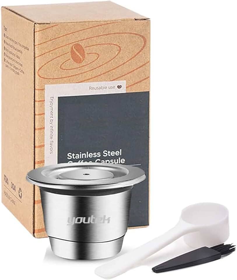 Cápsula Reutilizável Inox Nespresso Com Tampa + Acessórios - Youtek