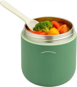 Pote Térmico Infantil 530ml Aço Inoxidável, Marmita Térmica Bebê Com Colher, Conserva 8h Quente Frio BPA Free