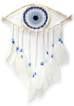 Genérico Filtro Dos Sonhos Vime Com Olho Grego - Enfeite De Parede - Dia Das Mães