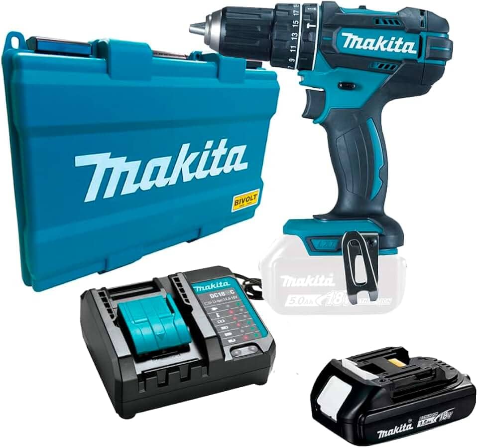 Parafusadeira e furadeira 18v Makita Impacto Dhp482y002