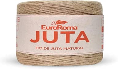 Barbante Cru, Euroroma, Juta Natural, 10/4, Rolo de 125 Metros