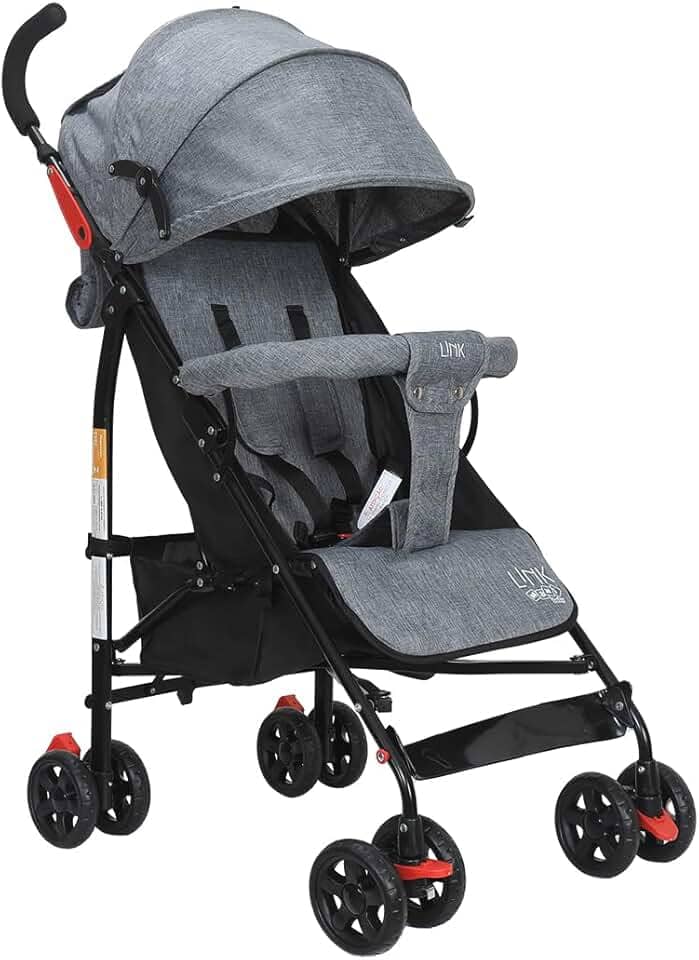 Maxi Baby Carrinho de Bebê Guarda Chuva LINK Até 15kgs (Cinza)