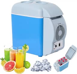CNAOHGHN Geladeira portátil de 7,5 L, sem gelo, mini geladeira de carro portátil para viagens, geladeira portátil silenciosa para acampamento, freezer, veículo, caminhão, trailer, barco, caixa