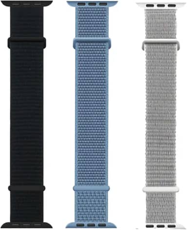 Kit 3 Pulseiras Esportiva de Nylon Estilo Loop Cores Vivas para Watch Series 7 8 9 e Ultra Ultra 2