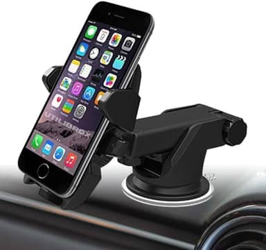 Suporte de Celular para Carro, Apoio Veicular de Celular GPS Smartphone C/Ventosa que Gruda no Painel Vidro Carro Trava Automática Anti Queda Waze Uber PREMIUM, UTBRX®
