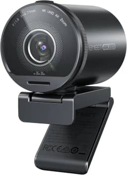 Webcam EMEET SmartCam S800 4K para streaming ao vivo e reuniões online, sensor Sony de 1/2', suporta HDR, autofoco duplo PDAF e ToF, 1080p a 60 FPS, 2 microfones com cancelamento de ruído, FOV 40°-73°