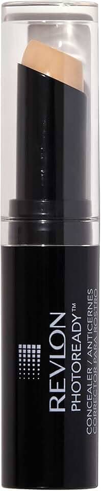 REVLON Corretivo Em Bastão, Maquiagem Facial Photoready Para Todos Os Tipos De Pele, Longa Duração Média - Cobertura Total Com Acabamento Cremoso, Fórmula Leve, 002 Light, 0,11 Oz