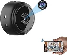 Mini câmera espiã WiFi OVEHEL HD 1080P sem fio, câmera de vídeo escondida, pequena câmera de babá com visão noturna e movimento ativado, uso interno, câmeras de segurança, câmera de