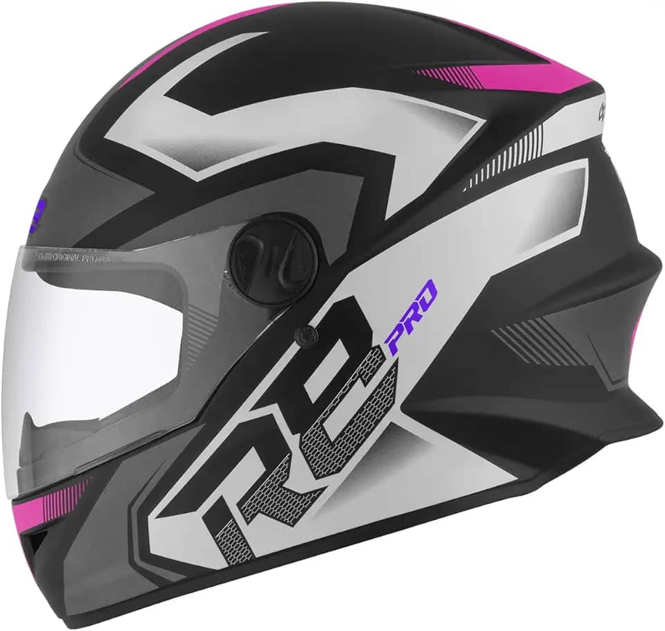 CAPACETE FECHADO PRO TORK R8 PRO FOSCO PRETO - ROSA TAM. 58