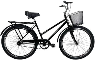 Bicicleta Aro 26 Aero Passeio Cesta Modelo Poti Preto