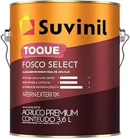 Tinta para Parede Suvinil Toque Fosco 3,6L – Branco Neve, Alta Cobertura e Durabilidade